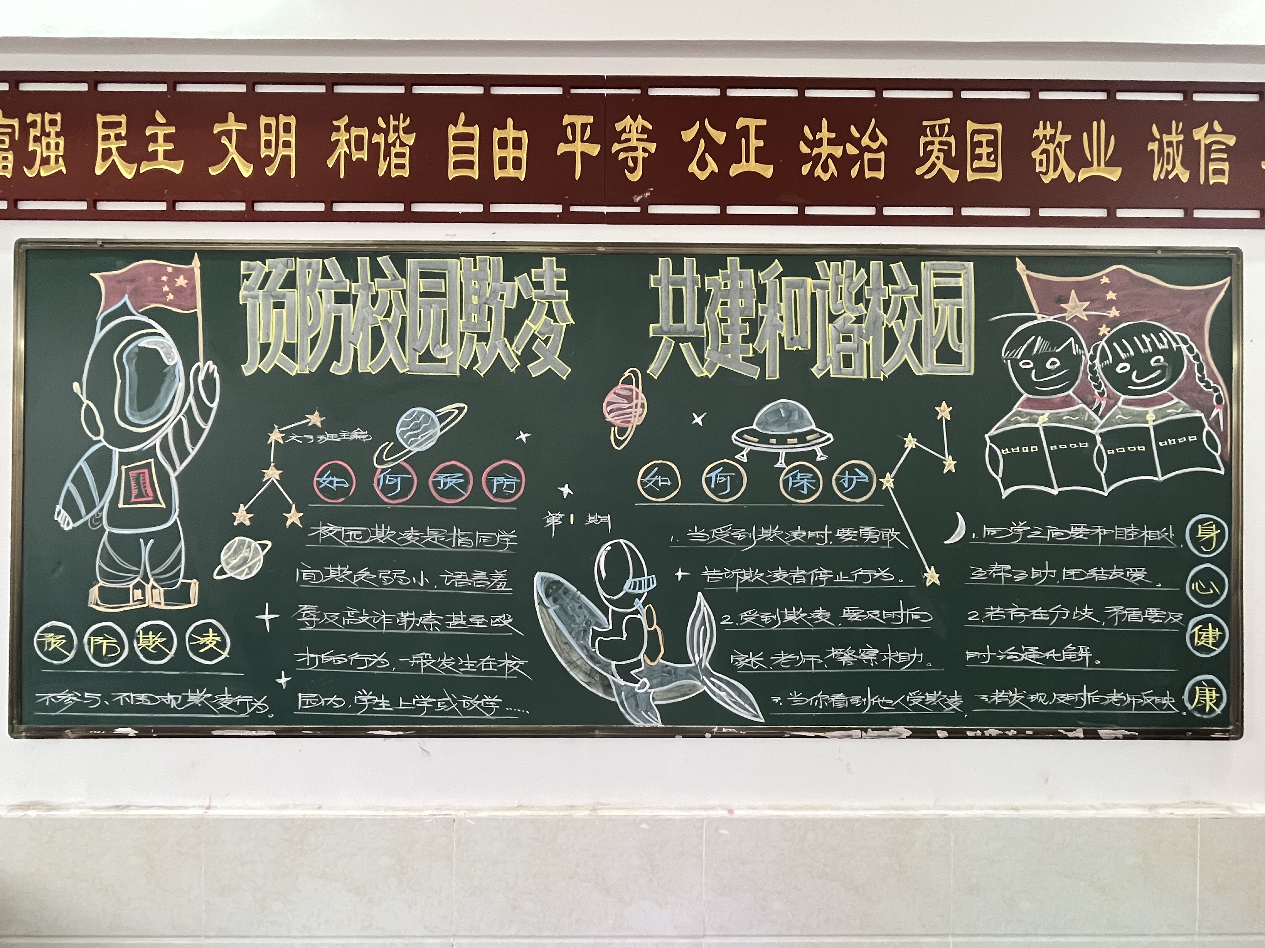 預防校園欺凌  共建和諧校園黑板報4.jpg